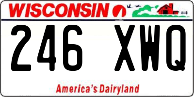 WI license plate 246XWQ