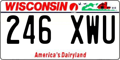 WI license plate 246XWU