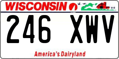 WI license plate 246XWV