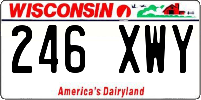WI license plate 246XWY