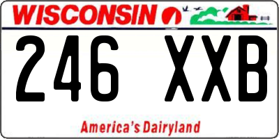 WI license plate 246XXB