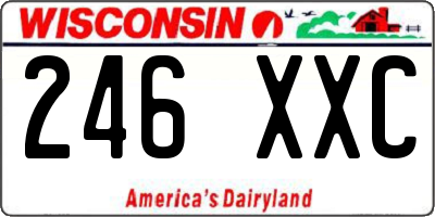 WI license plate 246XXC