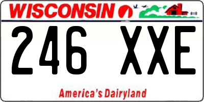 WI license plate 246XXE