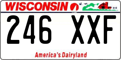 WI license plate 246XXF