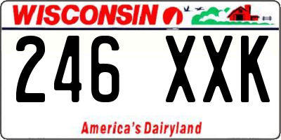 WI license plate 246XXK
