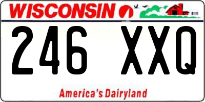 WI license plate 246XXQ