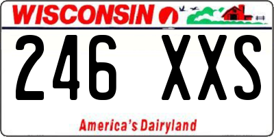 WI license plate 246XXS