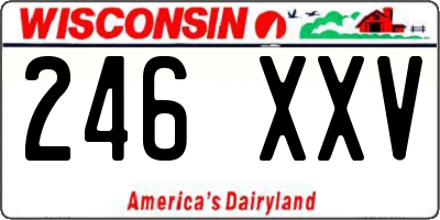 WI license plate 246XXV