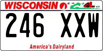 WI license plate 246XXW