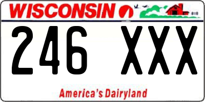 WI license plate 246XXX