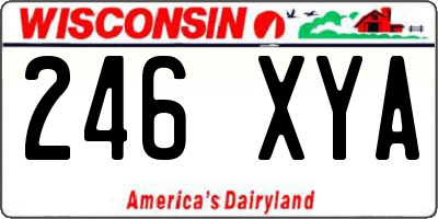 WI license plate 246XYA