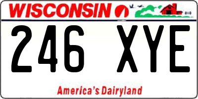 WI license plate 246XYE