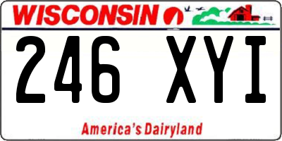 WI license plate 246XYI