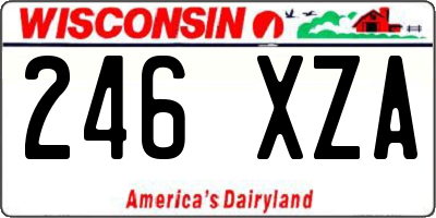 WI license plate 246XZA