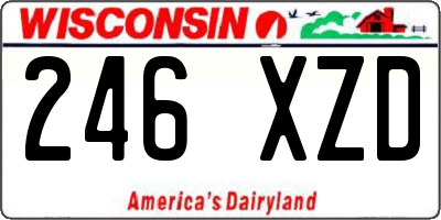 WI license plate 246XZD