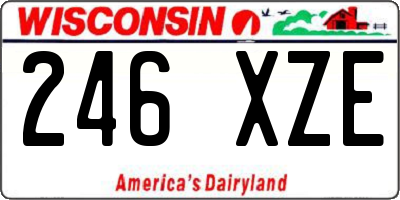 WI license plate 246XZE