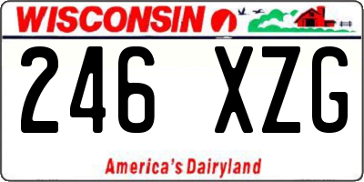 WI license plate 246XZG