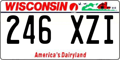 WI license plate 246XZI