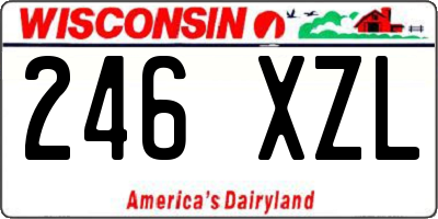 WI license plate 246XZL