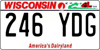 WI license plate 246YDG