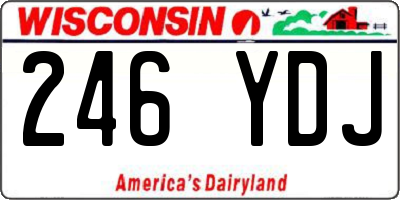 WI license plate 246YDJ