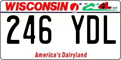 WI license plate 246YDL