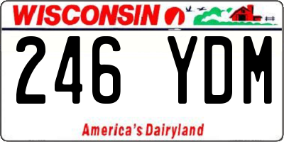 WI license plate 246YDM