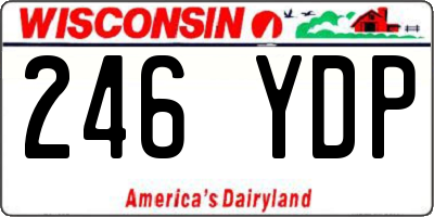 WI license plate 246YDP