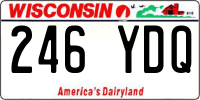 WI license plate 246YDQ