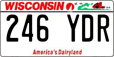 WI license plate 246YDR