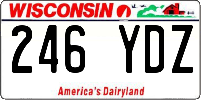 WI license plate 246YDZ