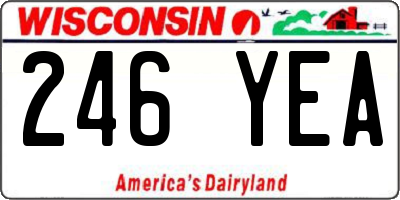 WI license plate 246YEA