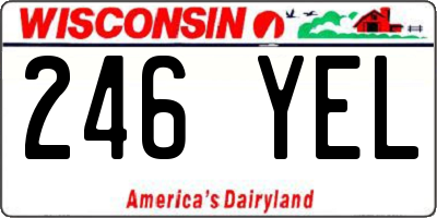 WI license plate 246YEL