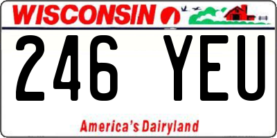 WI license plate 246YEU