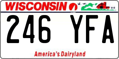 WI license plate 246YFA