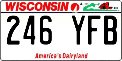WI license plate 246YFB