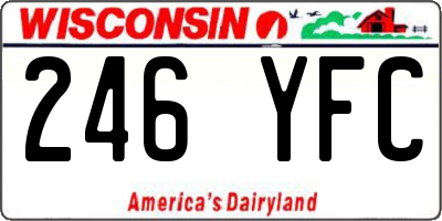 WI license plate 246YFC