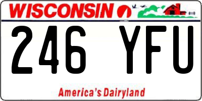 WI license plate 246YFU