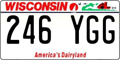 WI license plate 246YGG