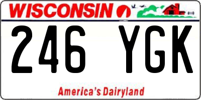 WI license plate 246YGK