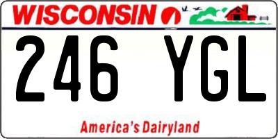 WI license plate 246YGL