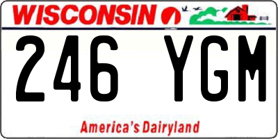 WI license plate 246YGM