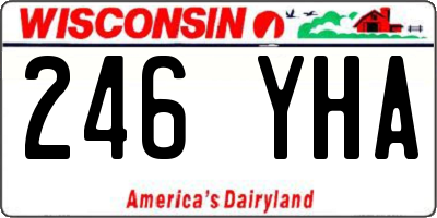 WI license plate 246YHA