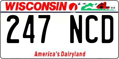 WI license plate 247NCD
