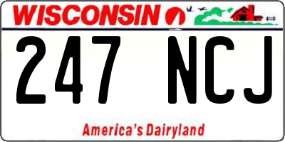 WI license plate 247NCJ