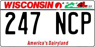 WI license plate 247NCP