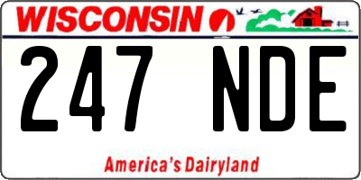 WI license plate 247NDE