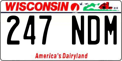 WI license plate 247NDM