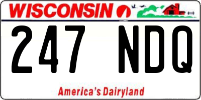 WI license plate 247NDQ