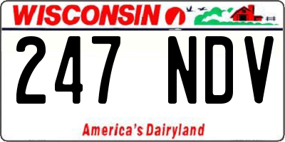 WI license plate 247NDV